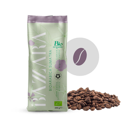 Cafea Boabe Bazzara Bioarabica Sumatra 250g
