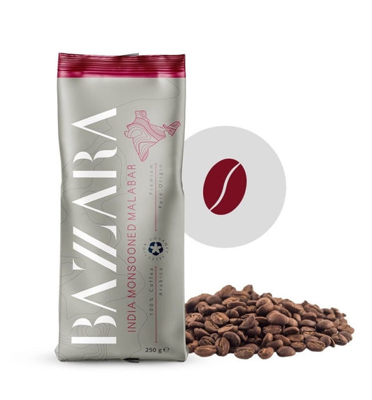 Cafea Boabe Bazzara India Monsooned Malabar, 1 kg
